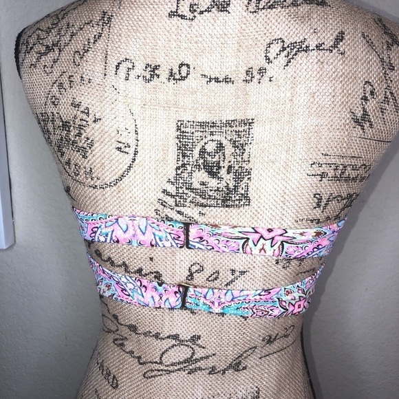 Shade & Shore Paisley Underwire Embroidered Multi Colored Bikini Top Sz 34B - Picture 6 of 6